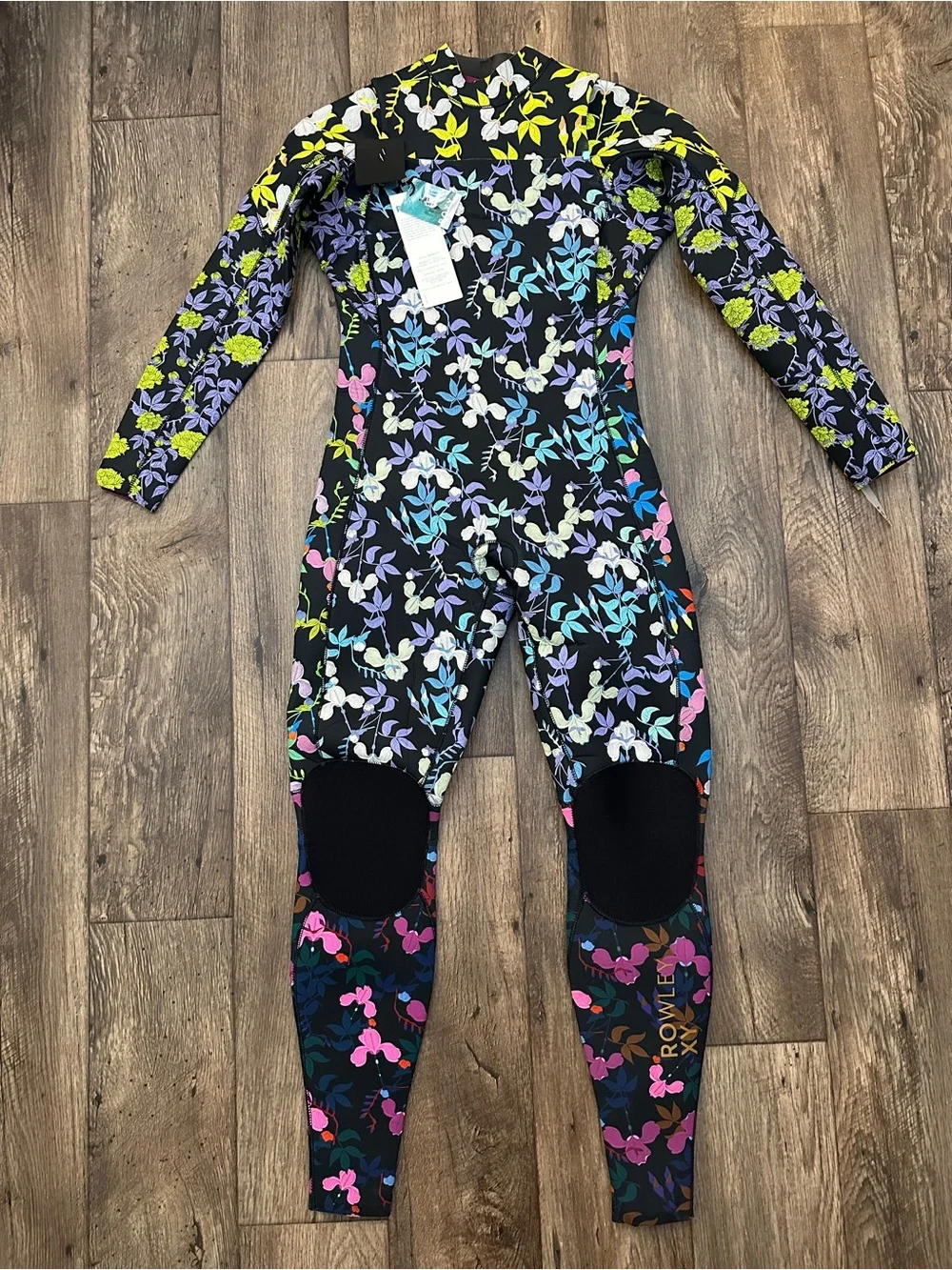 Roxy Rowley XY 3/2 Chest-Zip Wetsuit Women’s Size 14 Floral Multicoloured